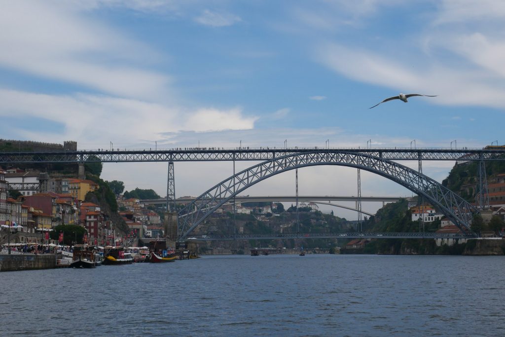 Ponte de Dom Luís I vom Douro aus